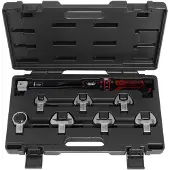 Ks Tools ERGOTORQUE, Set, Adapter für offenes Ende, Stahl, Chrom, 17,22,24,26,27,29 mm, 2,4 kg