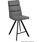58 aufm Kessel Thekenstuhl (4er-Set) Delfina 47x109x60 Schwarz/Grau