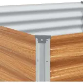 vidaXL Hochbeet Hellbraun 970 x 100 x 36 cm Verzinkter Stahl