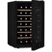 LES PETITS CHAMPS Weinkühlschrank zur Aufbewahrung von 18 Flaschen CAVCB28 Schwarz, 70L