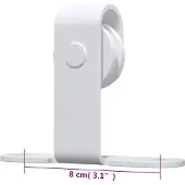 vidaXL Mini Schiebetürbeschlag Set für Schranktüren Kohlenstoffstahl 183 cm