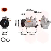 VAN WEZEL Kompressor, Klimaanlage *** IR PLUS *** 0301K711