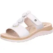 Rohde Damen Pantolette mit Applikationen in Metallic-Optik Baviera 1315, Größe:39 EU, Farbe:Silber