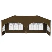 vidaXL Pop-up Partyzelt 575 x 288 x 245 cm Taupe Oxford-Stoff
