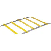 Umbro Dunlop Koordinationsleiter 4 Meter - Fußball Trainingszubehör - Inkl. Erdnägel und Aufbewahrungstasche - Gelb