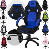 Elite Gaming Stuhl EXODUS | Bürostuhl Ergonomisch - Schreibtischstuhl - PC Gamer Racing Stuhl - Gaming Sessel - Computerstuhl - Belastbar bis 150 kg