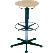 Forum Professional Solutions Bimos Drehhocker mit Gleitern und Fußring Buche Sitz-Höhe 570-850mm Sitz-D.350mm - 9469/ 3000