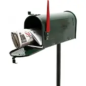 Helloshop26 Us mailbox - amerikanisches Design, grüne Briefkastenständer für Post 16_0000337