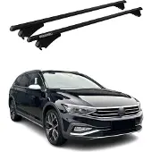 Menabo Dachträger für VW Passat B8 Alltrack 2019-2025 ABE Aluminium Schwarz