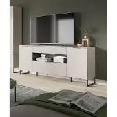Ebuy24 Noida Sideboard 2 Türen, 1 Klappentür, 1 Schublade, 1 Regal Kaschmir Nachbildung.
