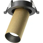 Maytoni Einbaustrahler Artisan 1x GU10 excl. Schwarz und Mattgold aus Aluminum 10W für Küche, Schlafzimmer, Wohnzimmer, Esszimmer, Lobby