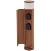 LUCANDE Sockelleuchte aussen Corban , dimmbar, braun / rost, Aluminium, Modern, Außenleuchte