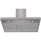 vidaXL Flachschirmhaube Edelstahl 900 mm 241216