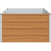vidaXL Hochbeet Hellbraun 160 x 80 x 45 cm Verzinkter Stahl