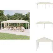 vidaXL Partyzelt Faltbar Creme 3x6 m - Pavillons & Partyzelte