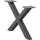 vidaXL Couchtischbeine X-Form 2 Stk. Anthrazit 60x(30-31) cm Stahl