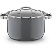 WMF Fusiontec Mineral Pro Kochtopf mit Deckel, 24 cm, Platinum 05.1879.5290, 6,4 l, Rund, Platin, Edelstahl, Fusiontec, Edelstahl