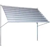 Angerer Klemmmarkise Premium 400 cm Streifen hellgrau