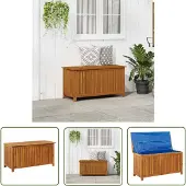 The Living Store Garten-Aufbewahrungsbox 113x50x58 cm Massivholz Akazie