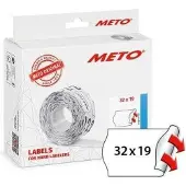 Meto 30007365 - Preis-Etiketten 32x19 mm permanent weiss 10000 Stück