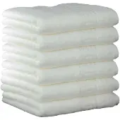 Cawoe Gästetuch, 6er Pack - C Noblesse, Walkfrottier, Baumwolle Weiß / 30x50cm