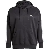 Adidas Damen Kapuzensweat Essentials 3-Streifen Full-Zip Fleece (Große Größen)