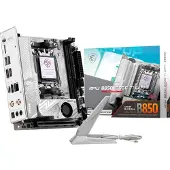 MSI B850I EDGE TI WIFI, AMD, Sockel AM5, AMD Ryzen 7000 Series, AMD Ryzen 8000 Series, AMD Ryzen 9000 Series, Sockel AM5, DDR5-SDRAM, 128 GB