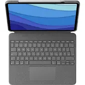 Logitech Combo Touch - Tastatur und Foliohülle - mit Trackpad - QWERTZ - Deutsch - Oxford Gray