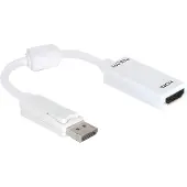 DeLOCK 61767, 0,125 m, DisplayPort, HDMI Typ A (Standard), Männlich, Weiblich, Weiß