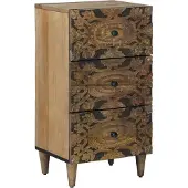 vidaXL Sideboard mit Speicher Braun 40 x 33,5 x 75 cm Massivholz Mango