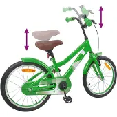vidaXL Kinderfahrrad 18 Zoll für 5-7 Jahre alt Grün