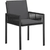 vidaXL Gartenstühle 2 Stk. Schwarz und Dunkelgrau Poly-Rattan
