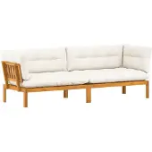 vidaXL Garten Pallet Sofa Einheiten 2 Stück Natürlich und Cremweiß