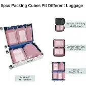 Famanu Gepäckorganizer Set 5 - Komprimierbare Packwürfel