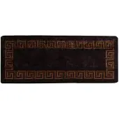 vidaXL Teppichläufer MARSA Schwarz 80 x 200 cm Polyester und PVC