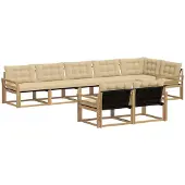 vidaXL Outdoor-Sofagarnitur 8 stk. Weiß und Beige
