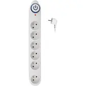 Solight Überspannungsschutz, 150 J, 6 Steckdosen, 3 m, weiß PO63