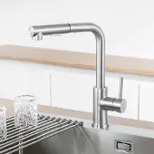 OEM Keukenkraan mit Duscharm, 360-Grad-Drehbar, Umschaltbar, 2 Wasserstrahlen, Borstelbesatz