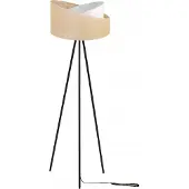 Light11 HOME Stehlampe, Dreibein, Metall, Lampenschirm, Jute, 45 cm