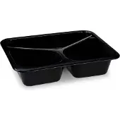 Papstar Menüschalen Circulware by Havel, Mehrweg, 3-geteilt, mikrowellen- & spülmaschinengeeignet, recycelbar, L 227 x B 178 x H 45 mm, PP, schwarz, 20 Stück