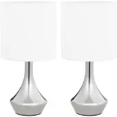vidaXL Tischlampen 2 Stk. Touch-Sensor Weiß E14