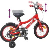 vidaXL Kinderfahrrad 14 Zoll für 3-5 Jahre alt Rot