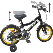 vidaXL Kinderfahrrad 16 Zoll für 4-6 Jahre alt Schwarz
