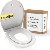 INSTMAIER Helma Duroplast WC-Sitz FAMILY WHITE, mit Absenkautomatik und Schnellverschluss