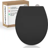 INSTMAIER Helma Duroplast WC-Sitz BLACK, mit Absenkautomatik und Schnellverschluss