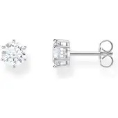 Thomas Sabo Ohrstecker mit weissem Stein im Brillantschliff