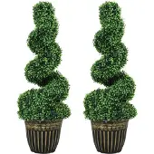 HOMCOM Künstliche Pflanzen 2er-Set mit Blumentopf 90 cm