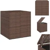 vidaXL Garten-Kissenbox PE Rattan 100x97,5x104 cm Braun - Gartenboxen