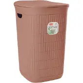 Stefanplast Domus 50 l Wäschekorb, Farbe: Mokka-Mousse