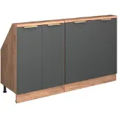 Vicco Dachschrägenschrank-Set Rion Anthrazit-Gold 140 cm 2er Set, Model 59706